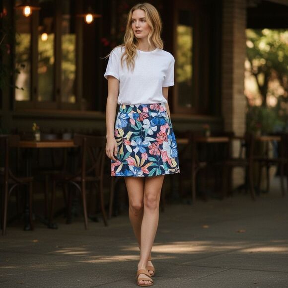 Tommy Bahama Linen Floral Skirt - Picture 2 of 6